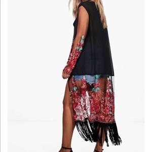 Plus Olivia Festival Tassel Longline Kimono